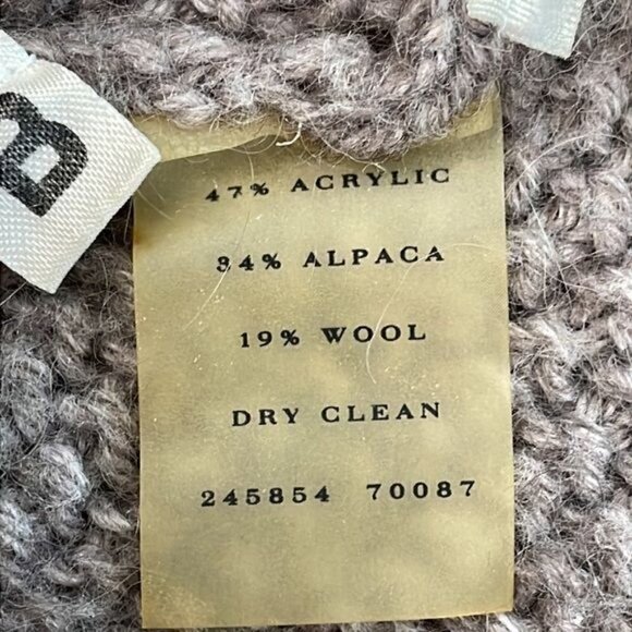 Ann Taylor Knit Cardigan Soft Alpaca Wool Open Front Short Sleeve Neutral Taupe - Picture 7 of 9